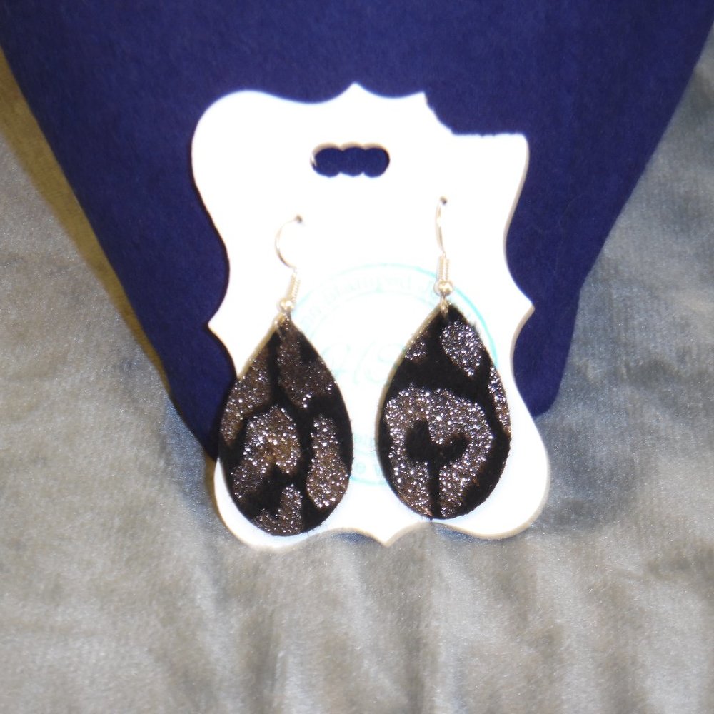 Leather Teardrop Earrings